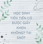 Đạt Danh Hiệu Học Sinh Giỏi Tiếng Anh Là Gì